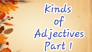 Kind of Adjective  Adjective ke prakar  What is Adjective [upl. by Karas]