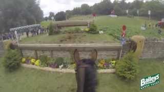 Elite Eventing  Blenheim Horse Trials 2013 Cross Country Head Cam with Georgie Spence [upl. by Joed]