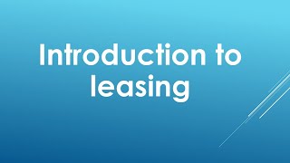 Introduction to leasing Urdu  Hindi [upl. by Adnilym]