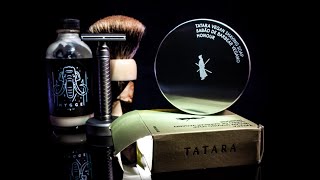 Tatara Honour  Premium Vegan Shaving Soap  First Shave   Ft Shield DE 1 [upl. by Aurora]