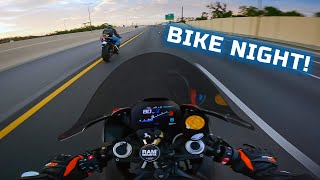 Taking My Straight Pipe BMW S1000RR To Bike Night [upl. by Skillern]