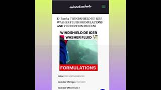 WINDSHIELD DE ICER WASHER FLUID PRODUCTION PROCESS [upl. by Esinad754]