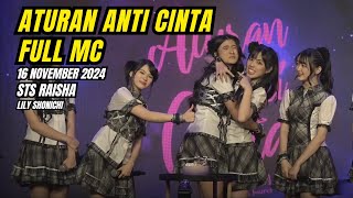 FULL MC STS Raisha Aturan Anti Cinta Renai kinshi Jourei JKT48 Theater  161124 [upl. by Onailime440]