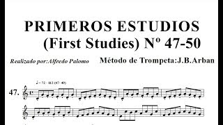 Primeros Estudios de Trompeta First Studies Lección Nº 47484950 Método Arban ´s [upl. by Lammaj911]