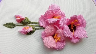 Amazing 3d Gladiolus Hand Embroidery Creative Ideas [upl. by Pillsbury]