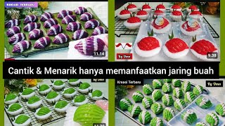 KREASI KUE TRADISIONAL TANPA CETAKAN ‼️ Harga memanfaatkan jaring buah DapurMamaNinda [upl. by Ysnat]