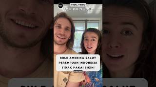 Bule Amerika Aneh Lihat Orang Indonesia Berenang Masih Sopan‼️ reaksibule viralvideo shorts [upl. by Assirac]