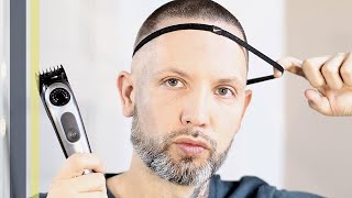 Haare selber rasieren  buzzcut  Fade mit Gummiband amp Barttrimmer halb verkac – GREY YOUNG [upl. by Isaacs]