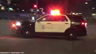 LAPD UNITS RESPONDING CODE 3 TO A BACKUP [upl. by Anitsrihc]