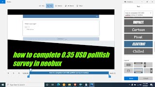 how to complete pollfish survey 035 coin neobux [upl. by Ober487]