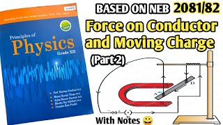 Magnetic Field  Force on a Conductor and moving charge in Nepali  Class 12 Physics  NEB [upl. by Kciregor]