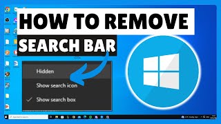 How To Remove Windows Search Bar Windows 10 2024 [upl. by Marsland]