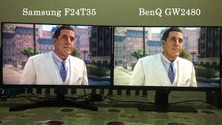 Samsung T35F 24 vs Benq Gw2480 Video Comparison [upl. by Burnight]