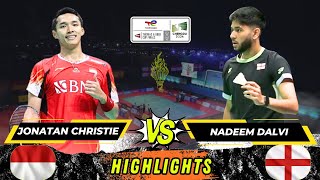 Badminton Jonatan Christie vs Nadeem Dalvi Mens Singles Thomas Cup 2024 [upl. by Bela]