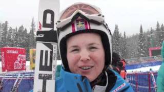 Ladies Lake Louise World Cup Post Training 1 Interviews [upl. by Dibbell648]