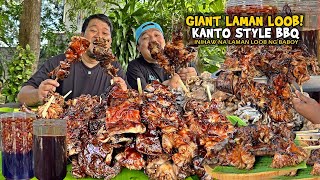 Giant quotLAMAN LOOB ng BABOYquot Kanto Style BBQ  Taba Tumbong Puso Bulaklak Baga Atay [upl. by Sagerman]