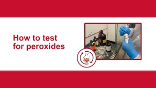 How to test for peroxides using Quantofix dip strips [upl. by Russo]