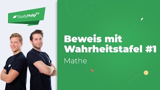 Aussagenlogik  Nachweis mit Wahrheitstafel  Beispiel 1 StudyHelp [upl. by Egamlat]