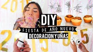 DIY DECORACION DE AÑO NUEVO y UÑAS DE GEL [upl. by Atsilac]