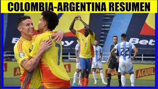 COLOMBIA vs ARGENTINA 21 RESUMEN y GOLES JAMES Rodriguez y LUIS DIAZ BESTIAL PARTIDO [upl. by Yreneh]