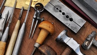 Hammer and Chisel Hand Engraving  Tools and Workspace [upl. by Ecirual]