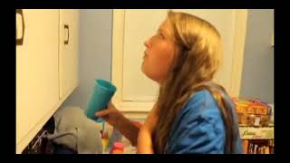 Girl Cinnamon Challenge Throwing Up [upl. by Ansell]