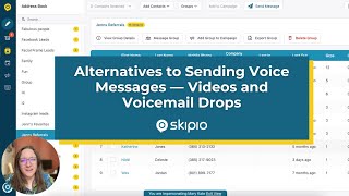 Alternatives to Sending Voice Messages — Videos and Voicemail Drops in Skipio [upl. by Munniks]