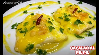 BACALAO AL PIL PIL Receta Fácil y Salsa Perfecta 👌 [upl. by Schumer]