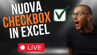 Nuove Checkbox in Excel  Live [upl. by Hairahcez]