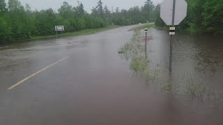 Storms batter Northern Minnesota cause flooding [upl. by Yelahs]