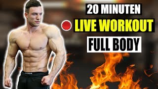 LIVE WORKOUT Extremes 20 Min HIIT Workout für Zuhause ohne Geräte [upl. by Trudnak]