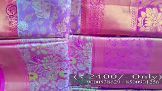 Golden 22 Gram Pattu Saree at 2400 from Nihaarika Boutiques  Guntur [upl. by Irita623]