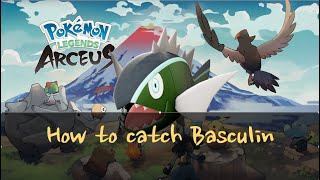 How To Find and Catch Basculin In Pokemon Legends Arceus  Evolve to Basculegion [upl. by Koehler]