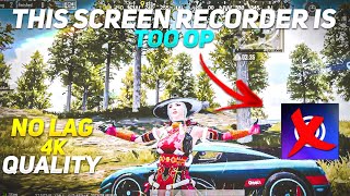 BEST NO LAG SCREEN RECORDER FOR BGMI ANDROID 4K 🔥 HOW TO RECORD BGMI GAMEPLAY WITHOUT LAG [upl. by Rockel]