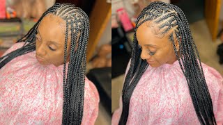 Trending New Braid Style🔥 Flip Over Fulani Braids  Tutorial [upl. by Moffitt371]