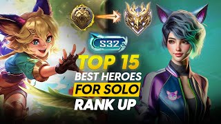 TOP 15 BEST HEROES TO SOLO RANK UP TO MYTHICAL IMMORTAL FASTER  SEASON 32  SHAPESHIFTING [upl. by Haleigh]