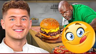 Shaq vs Nick DiGiovanni cooking challenge  NickDiGiovanni SHAQ [upl. by Annaihr]