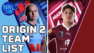 Game II NSW Blues amp QLD Maroons team list intros for State of Origin 2024  NRL on Nine [upl. by Hadden149]