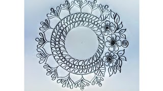 How to Draw a Flower designs drawing  easy drawing flowers [upl. by Doownel451]