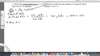 Calculating the boiling point of a solution [upl. by Asilrac]