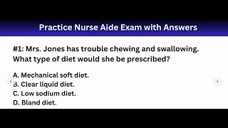 2023 CNA Practice Exam with Answers by Nurse Eunice [upl. by Edelson]