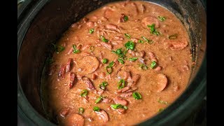 CREAMY CROCKPOT RED BEANS RECIPE  THE BEST RED BEANS AND RICE EVER [upl. by Ahk541]