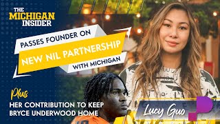 Passes founder Lucy Guo announces NIL partnership with Michigan Aiding Bryce Underwood flip effort [upl. by Ativad]