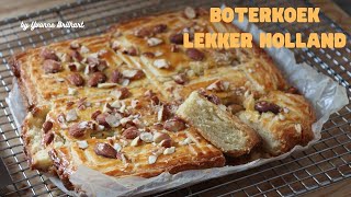 Kue kekinian Lekker Holland  Dutch Butter Cake  Boterkoek [upl. by Malissa318]