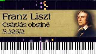 Franz Liszt  Csárdás obstiné S2252  Piano Tutorial [upl. by Ankeny]