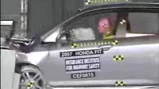 Crash Test 2007  Present Honda Fit  Jazz  Aria IIHS [upl. by Custer]