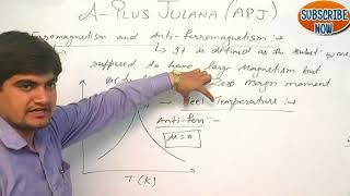 BSC FINAL NEEL CURIE TEMPERATURE FERROMAGNETISM AND DIAMAGNETISM BY JITENDER DOON SIR [upl. by Anad]