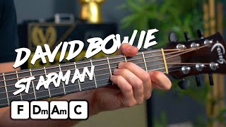 David Bowie  Starman guitar lesson tutorial [upl. by Latona]