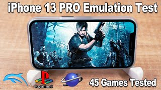 45 Games Tested On iPhone 13 Pro PS2 PSP GameCube Wii Saturn N64 Dreamcast Emulation Test [upl. by Ferri212]