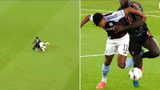 Fans in disbelief as Dayot Upamecano gets away with the most blatant red card Vs Aston Villa [upl. by Aicetal]